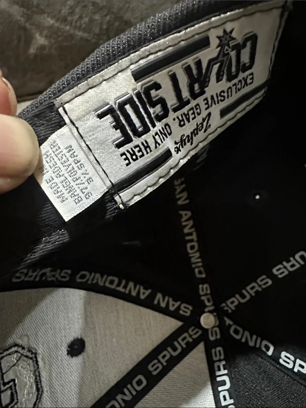 Spurs Team issued Snapback Cap with Silver Metallic Brim & SAS Patch
